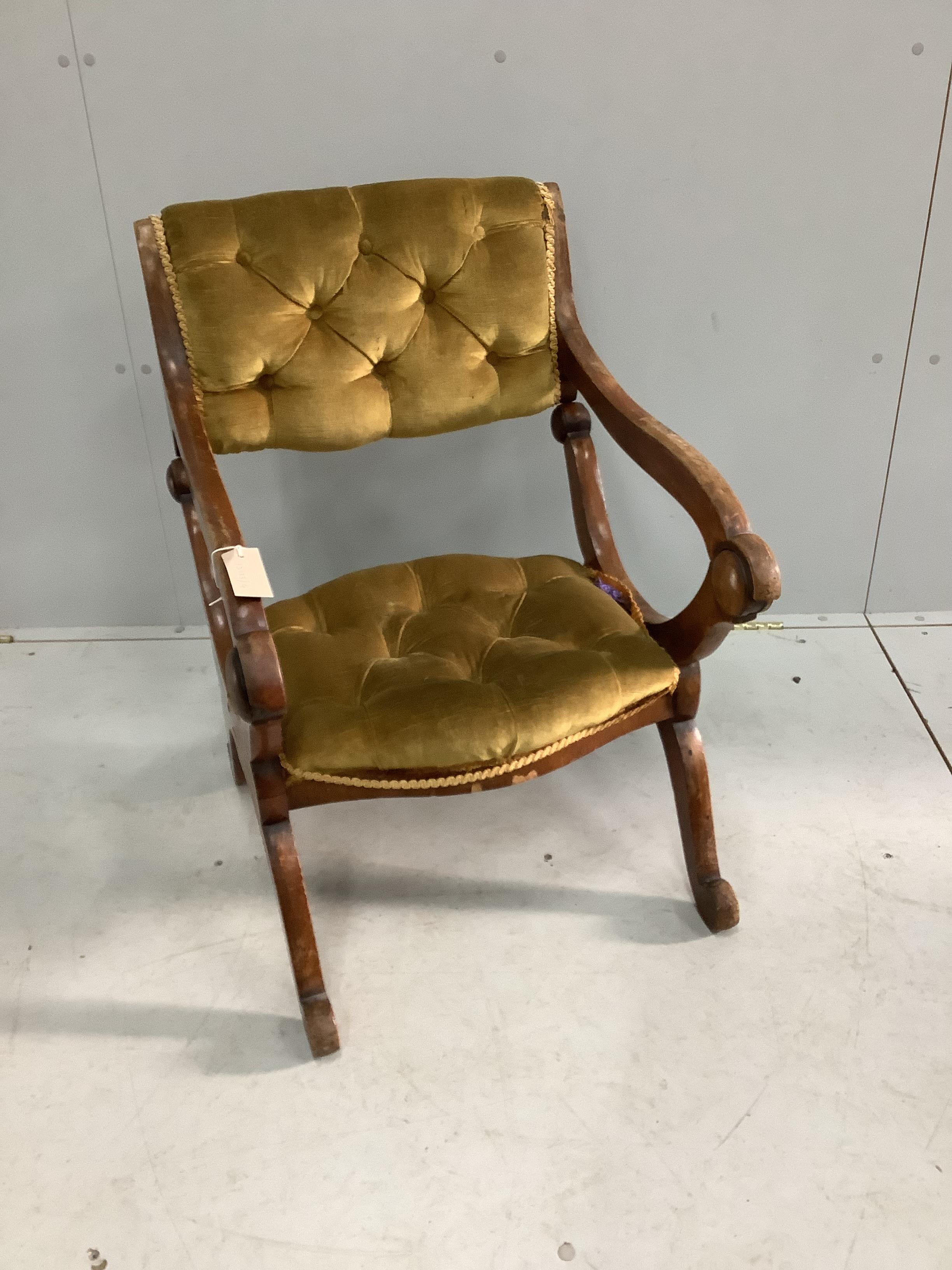 A Victorian mahogany metamorphic prie dieu chair